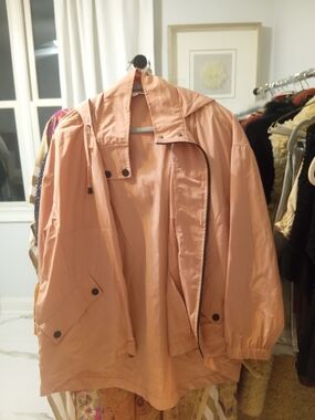 Frankie's Bikinis Peach Lightweight Hooded Jacket